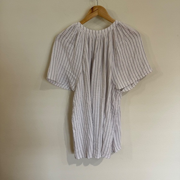 Joie Blouse Women's 3X White Striped V-Neck Lightweight Resort Vacation Casual - Picture 5 of 5